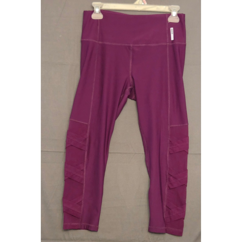 RBX Activewear‎ Mesh Sides Capri Leggings Women's Size Medium Pink